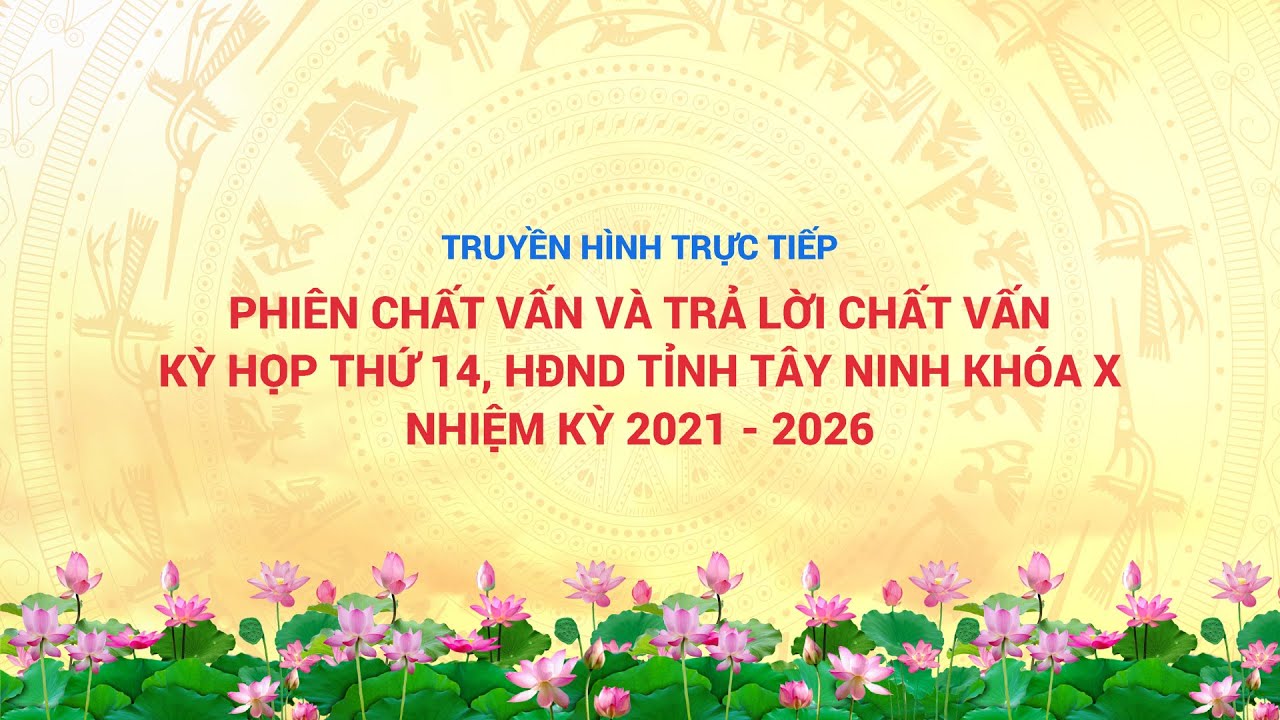 Phiên chất vấn và trả lời chất vấn Kỳ họp thứ 14 HĐND tỉnh khóa X, nhiệm kỳ 2021-2026 | TayNinhTV